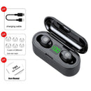 Fone Bluetooth Stereo - Bluetooth Earpods eletronicos 063 AmploTech Black F9-1
