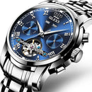 Relógio Automático em Aço - Steel Watch OLEVS relógio 045 AmploTech Azul 2