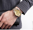 Relógio Dragon Luxury Oriental relógio 007 AmploTech Silver + Gold