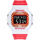 Relógio SMAEL Clássico 1801 - Classic Watich relógio 025 AmploTech Vemelho e Branco