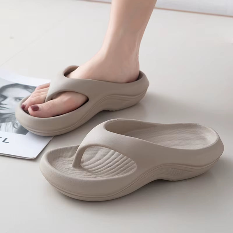Soft Eva Platform Flip Flops Women Beach Non Slip Thick Sole Woman Slippers Ultra Lightweight Clip Toe Slides Shoes
