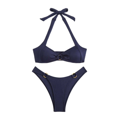 2025 Sexy Women'S Swimsuit Summer Bikini Two-Piece Swimwear for Woman Beachwear Halter Bikinis Sets Swimming Beach Bathing Suits