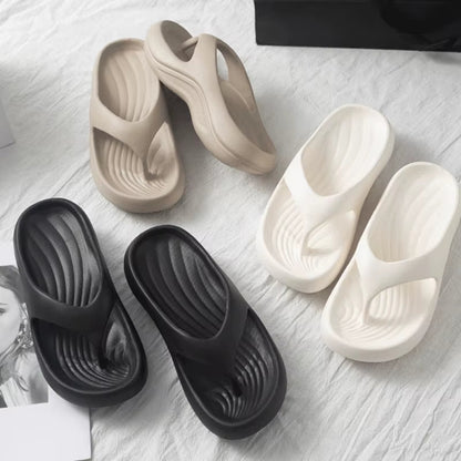 Soft Eva Platform Flip Flops Women Beach Non Slip Thick Sole Woman Slippers Ultra Lightweight Clip Toe Slides Shoes